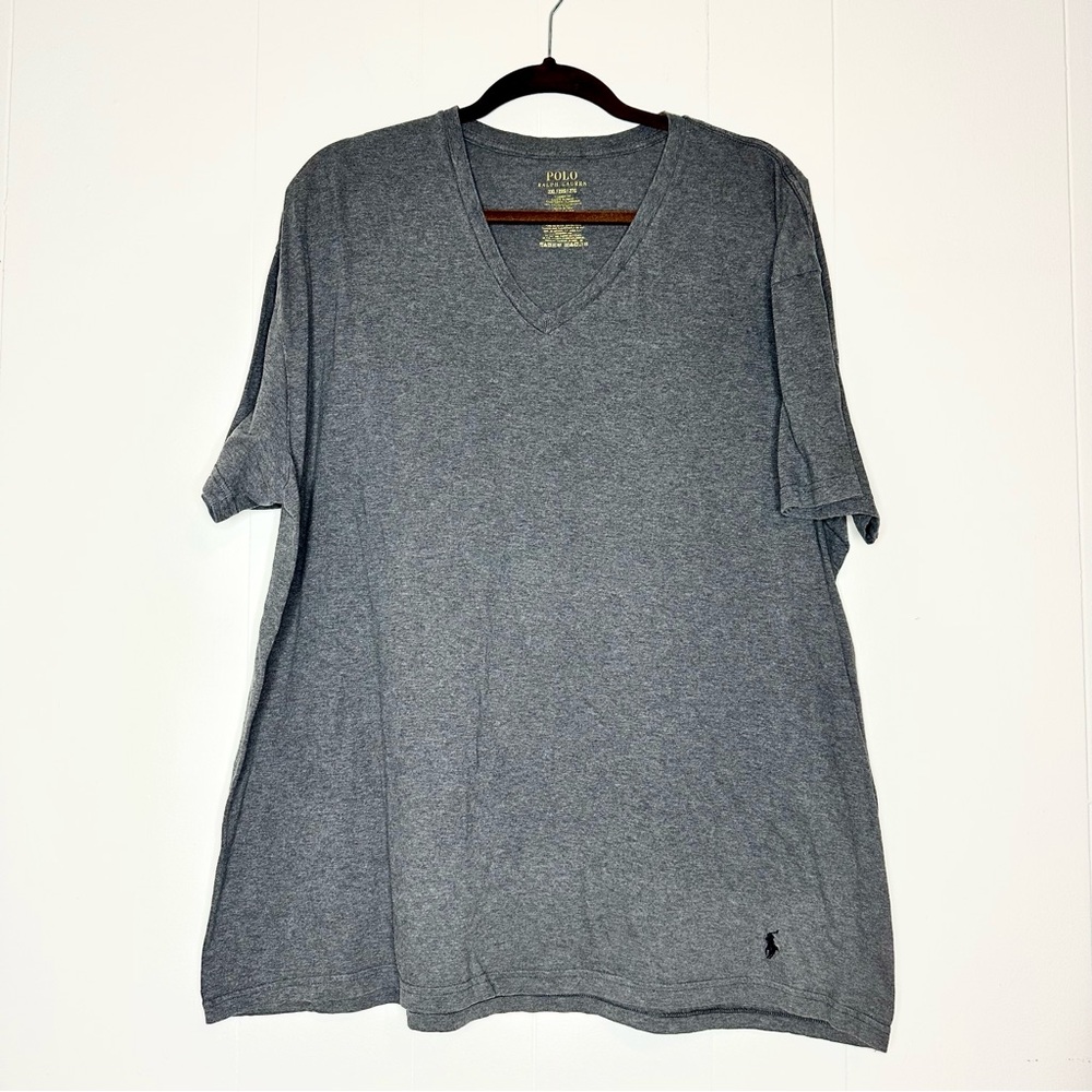 Polo Ralph Lauren Classic Fit Men's V-Neck T-Shirt Gray 2XL